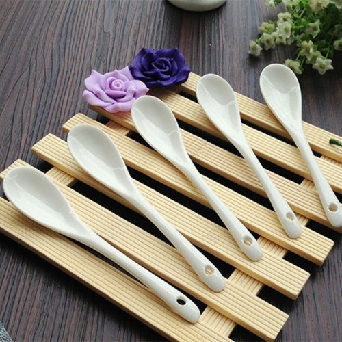 4pcs De Soja Sauce Plats Vinaigre Plat Porcelaine Cuillère À Soupe